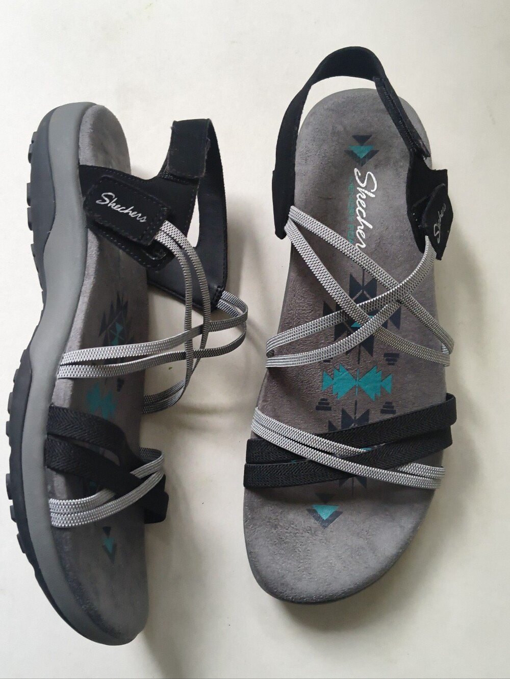 Nwt Skechers Women's Reggae Slim Strappy Sport Sandal Size 10